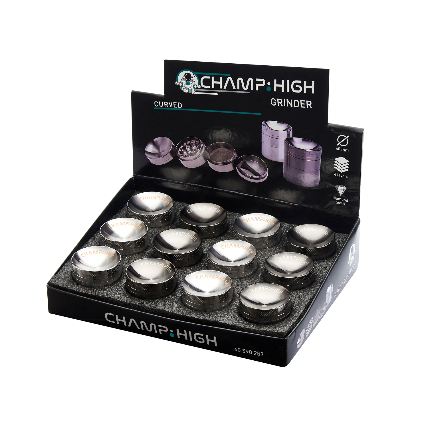 Champ - High Grinder - Curved Mini Grind 40mm - 4 Lay