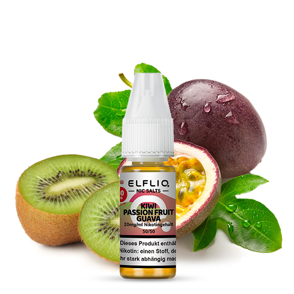 Elfbar Elfliq 10ml - Kiwi Passion Fruit Guava 20mg Elfbar Elfliq 10ml - Kiwi Passion Fruit Guava 20mg