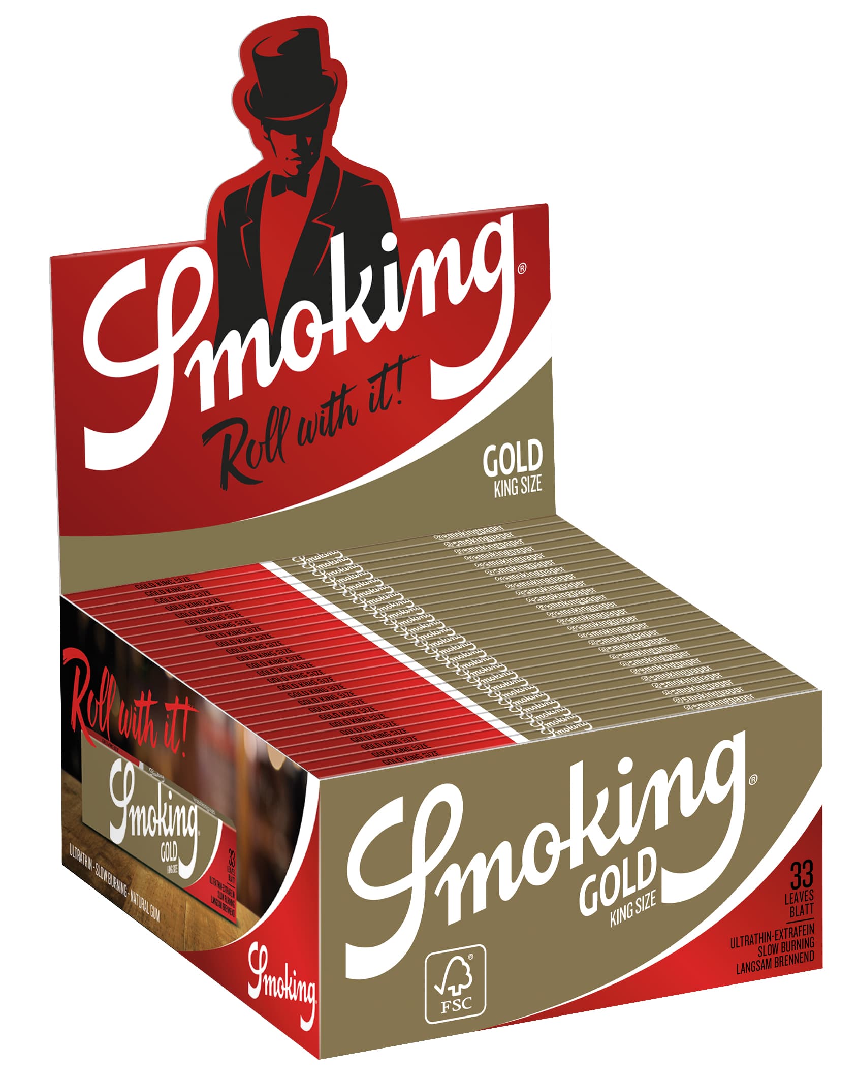 Smoking - King Size - Gold 50 Hefte à 33 Blatt