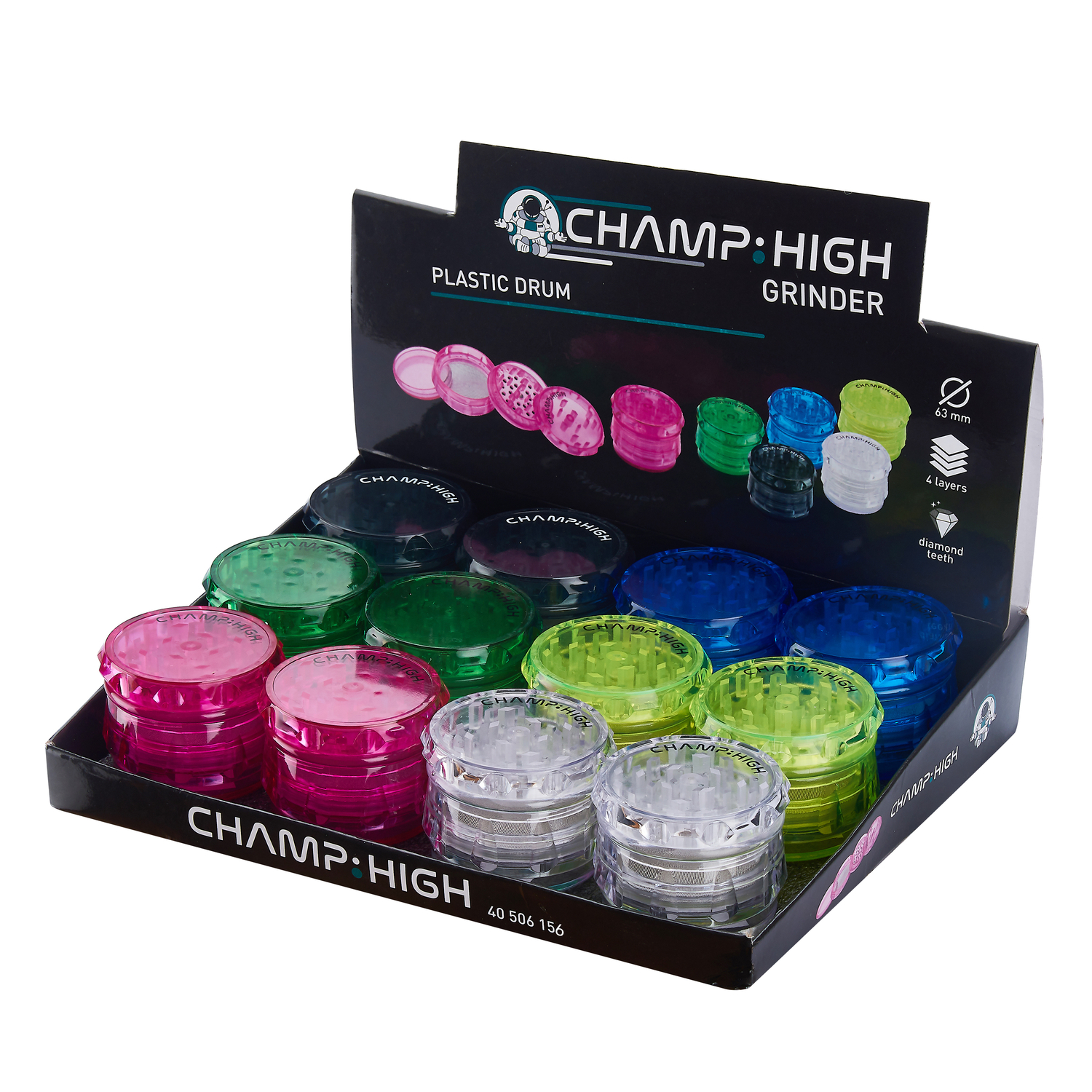 Champ - High Grinder - Drum Plastic Color 63mm