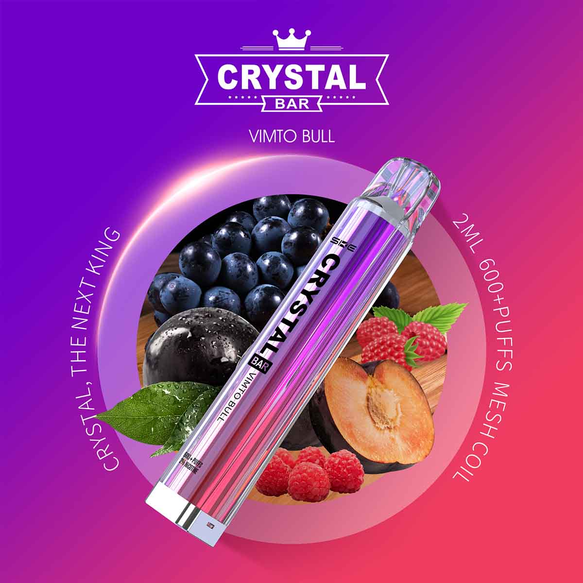 Crystal Bar - SKE - E-Shisha - 600 Züge - Vimbull Ice