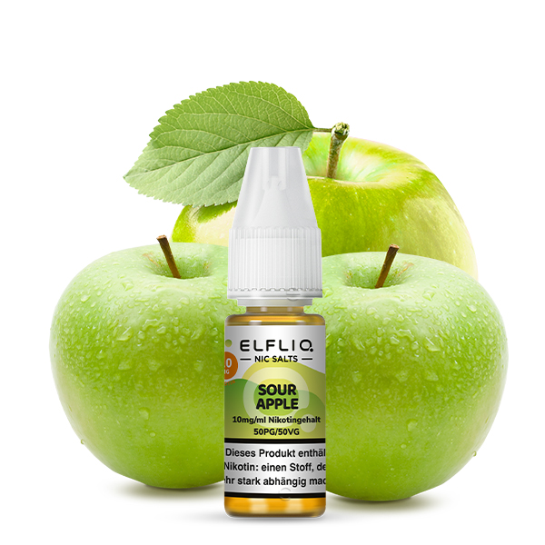 Elfbar Elfliq 10ml - Sour Apple 10mg