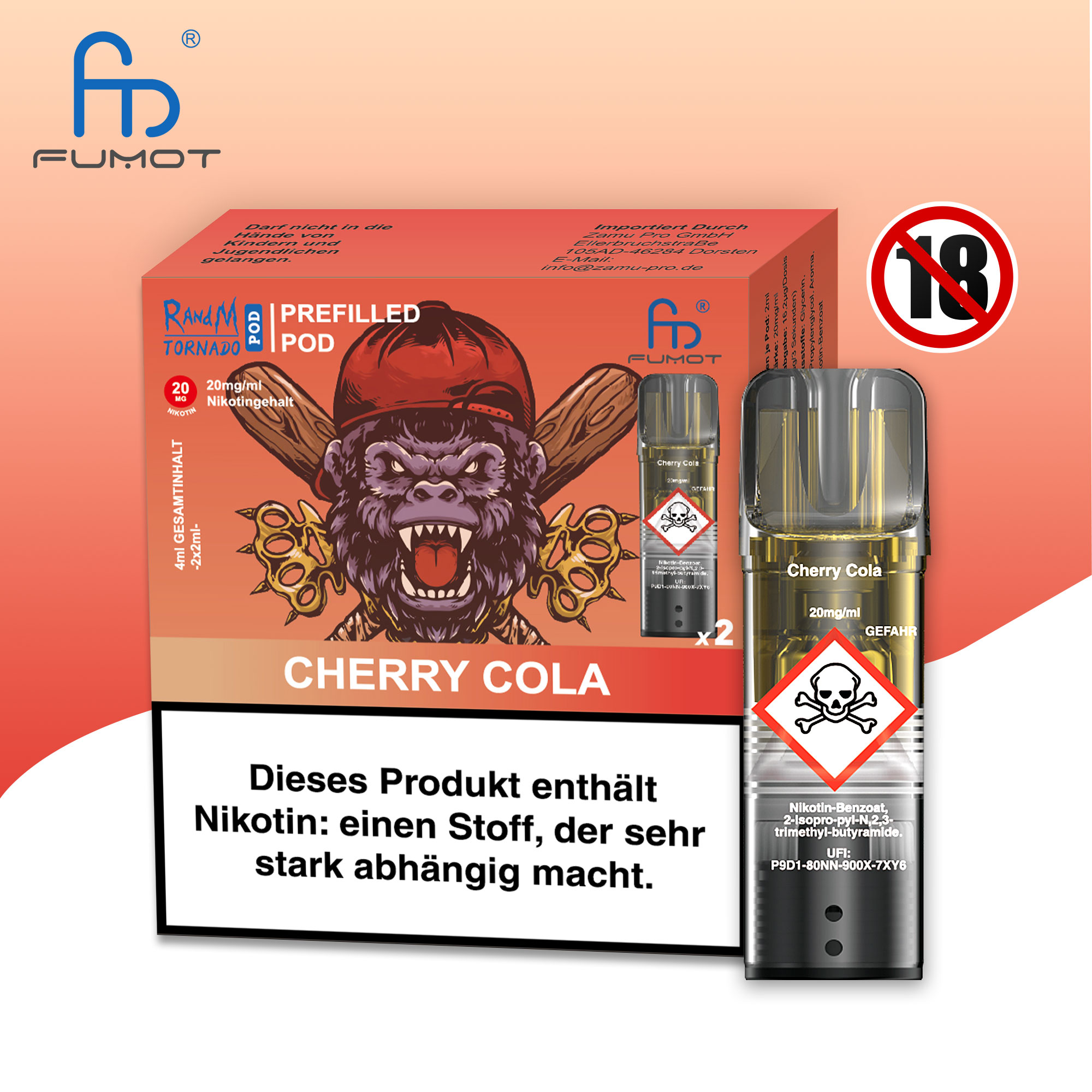 RandM - 2x2ml Pod - Cherry Cola