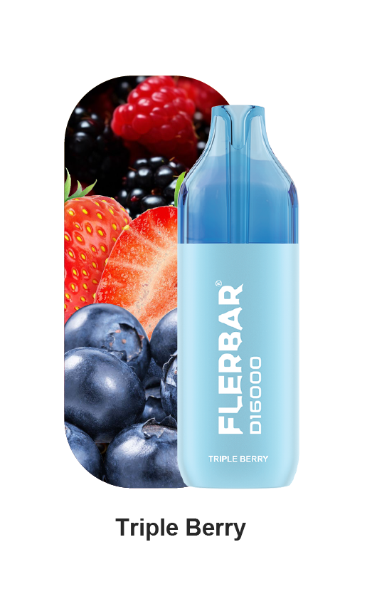 Flerbar - E-Shisha- Bundle - D16000 - Triple Berry