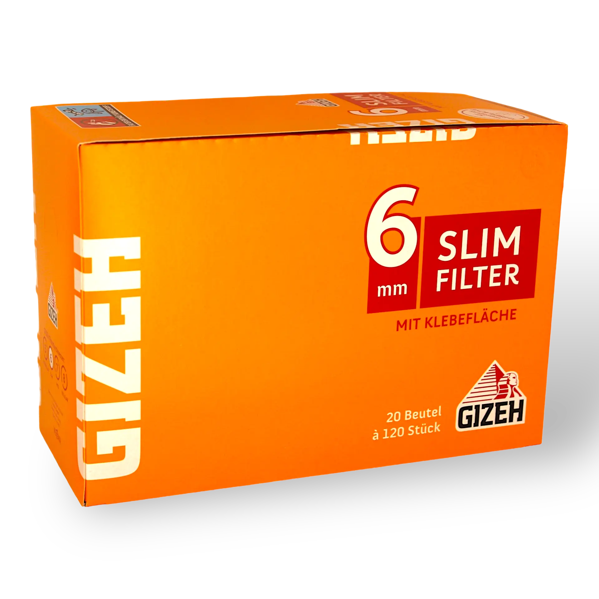 Gizeh - Slim Filter - 6mm mit Klebefläche