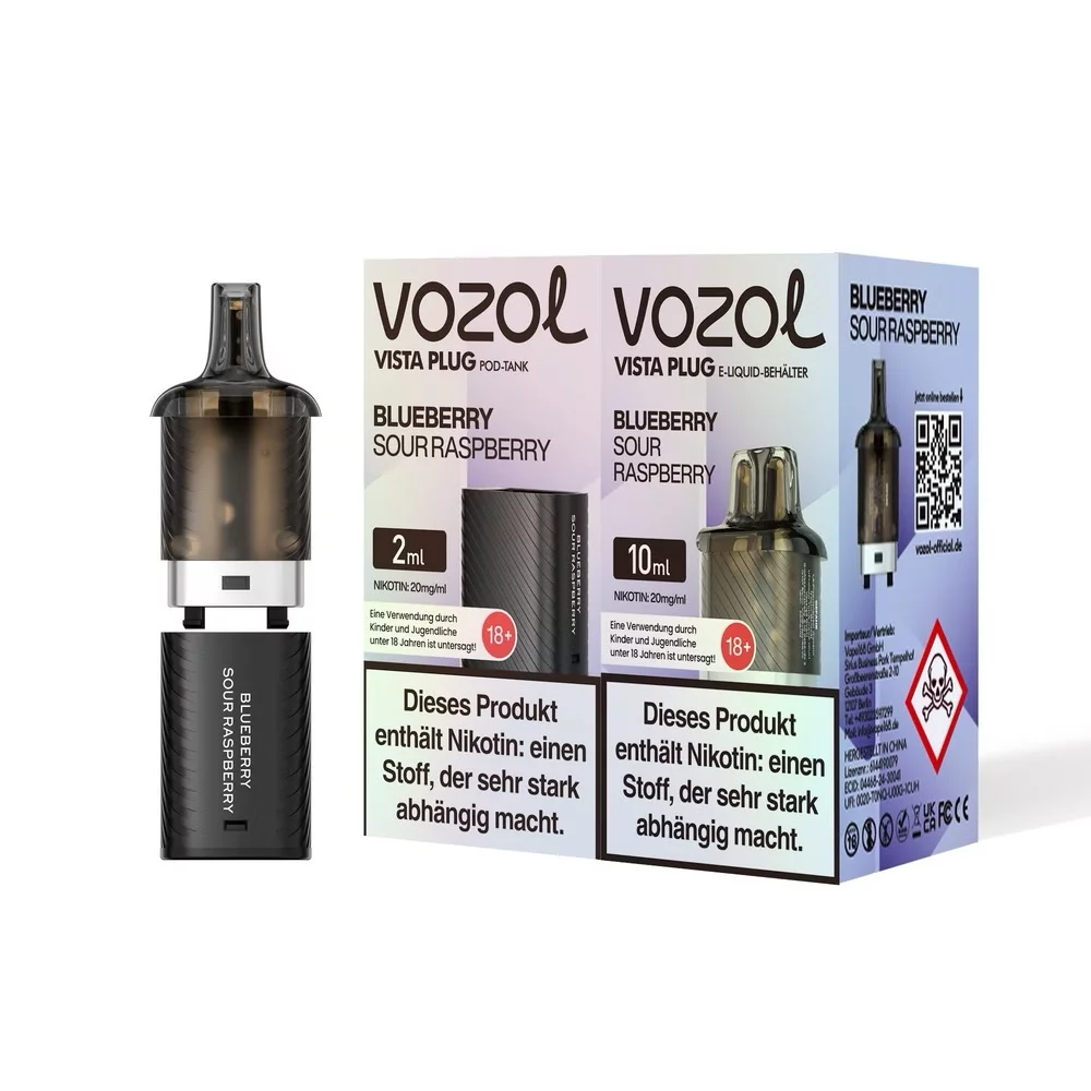 Vozol -  Vista Plug Pod Bundle - Blueberry Sour Raspberry