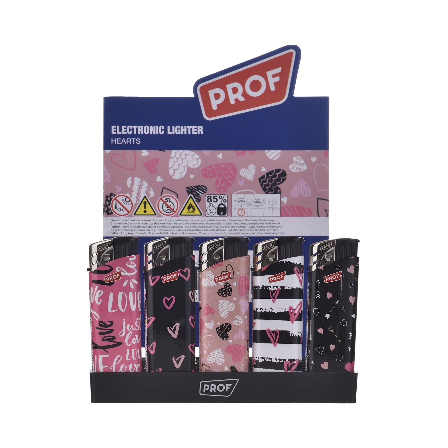 Prof - Feuerzeuge - Hearts 50er