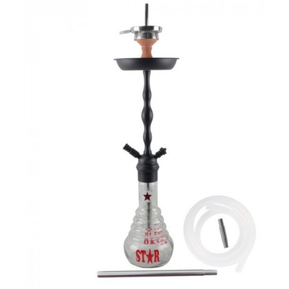 4 Star Shisha 630D Schwarz/Transparent