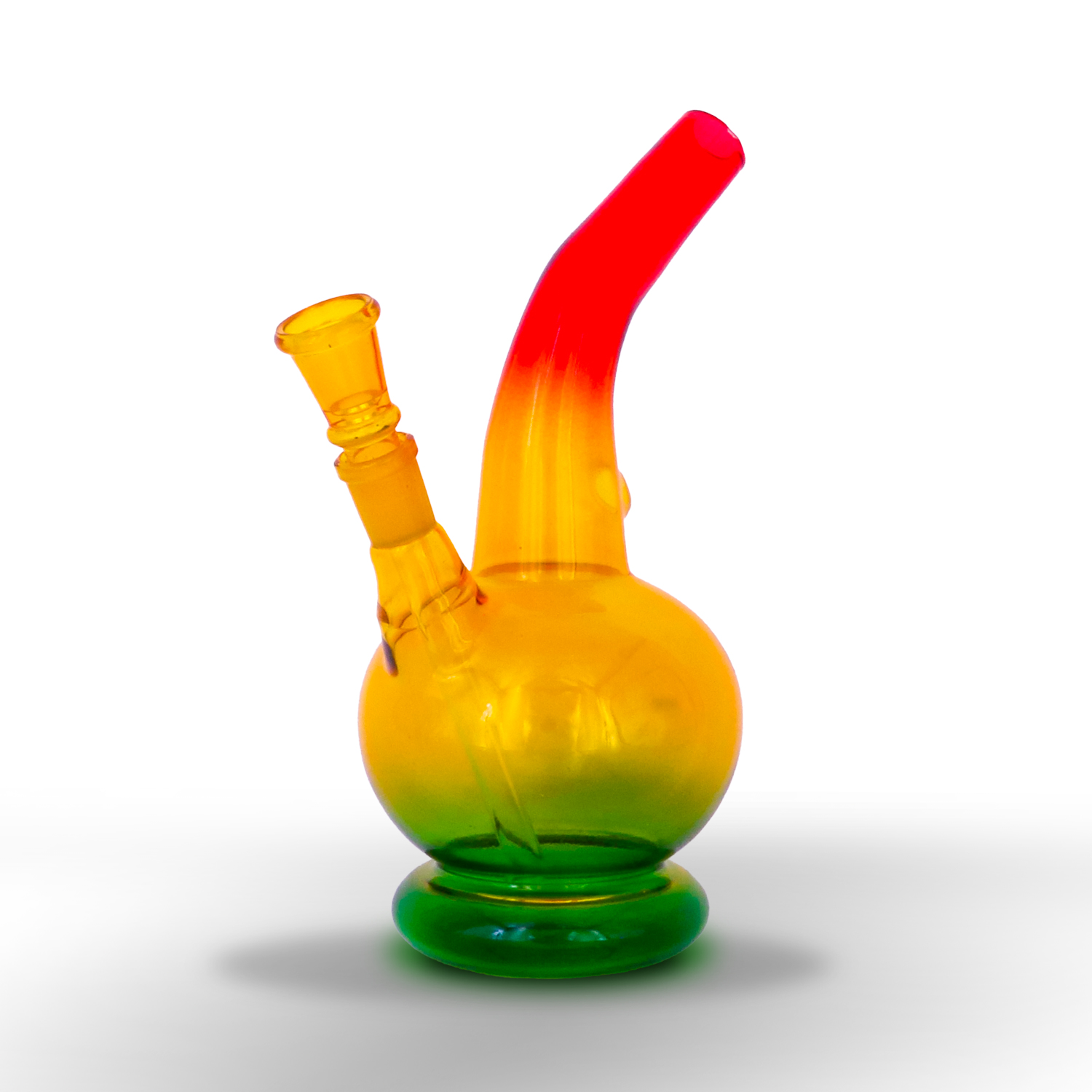 Glasbong Rasta Farbe mit kugel seite mund