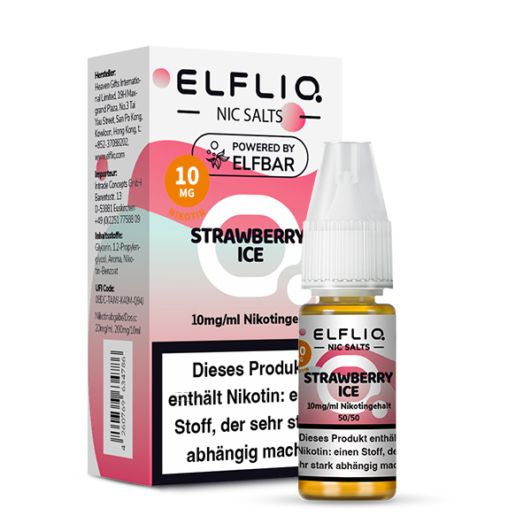 Elfbar Elfliq 10ml - Strawberry Ice 10mg