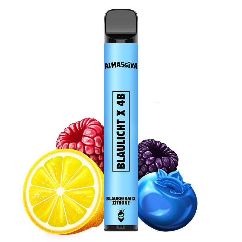 Al Massiva Vape - E-Shisha - 600 Züge - Blaulicht X 4b
