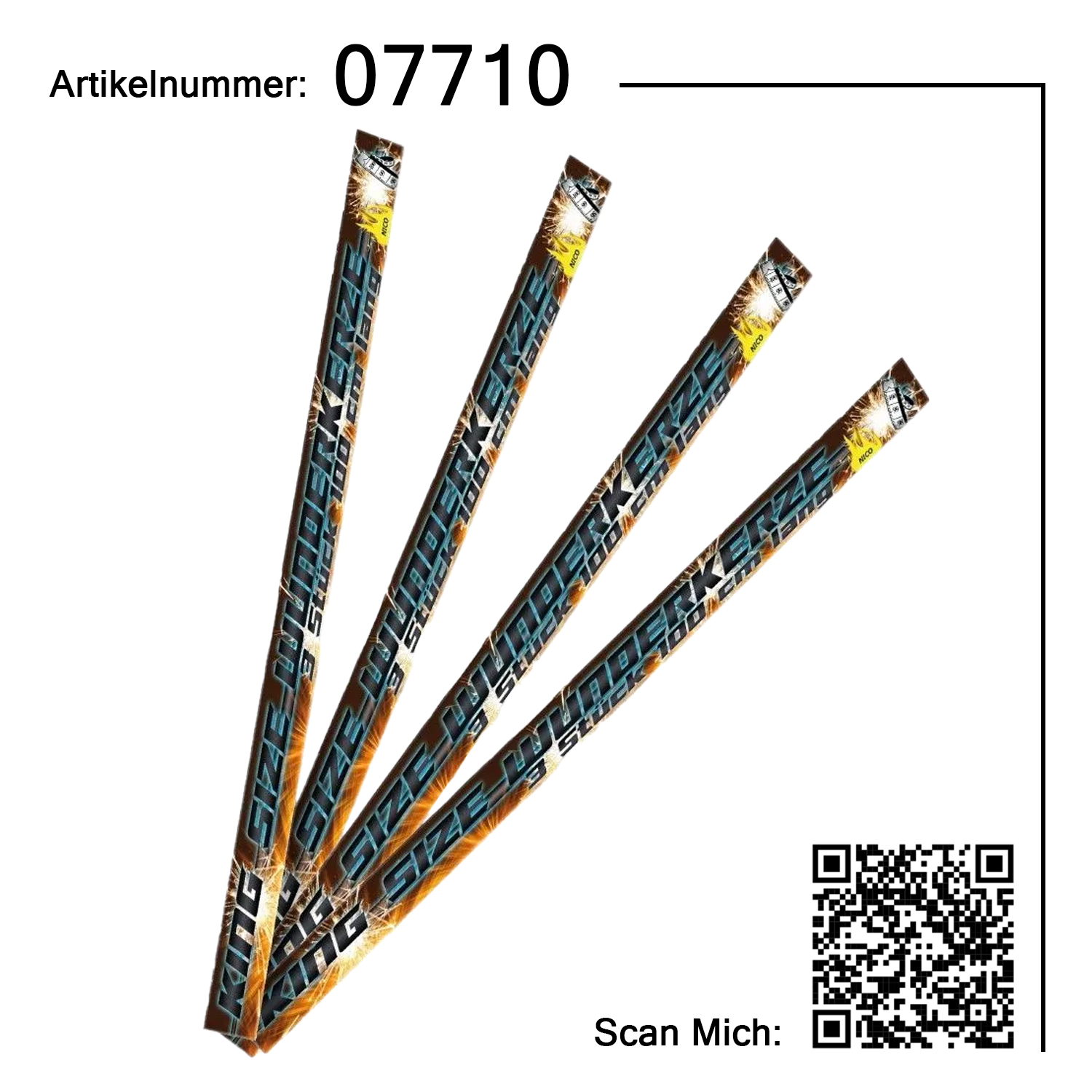 King Size Wunderkerze 100 cm, 3er-Brief