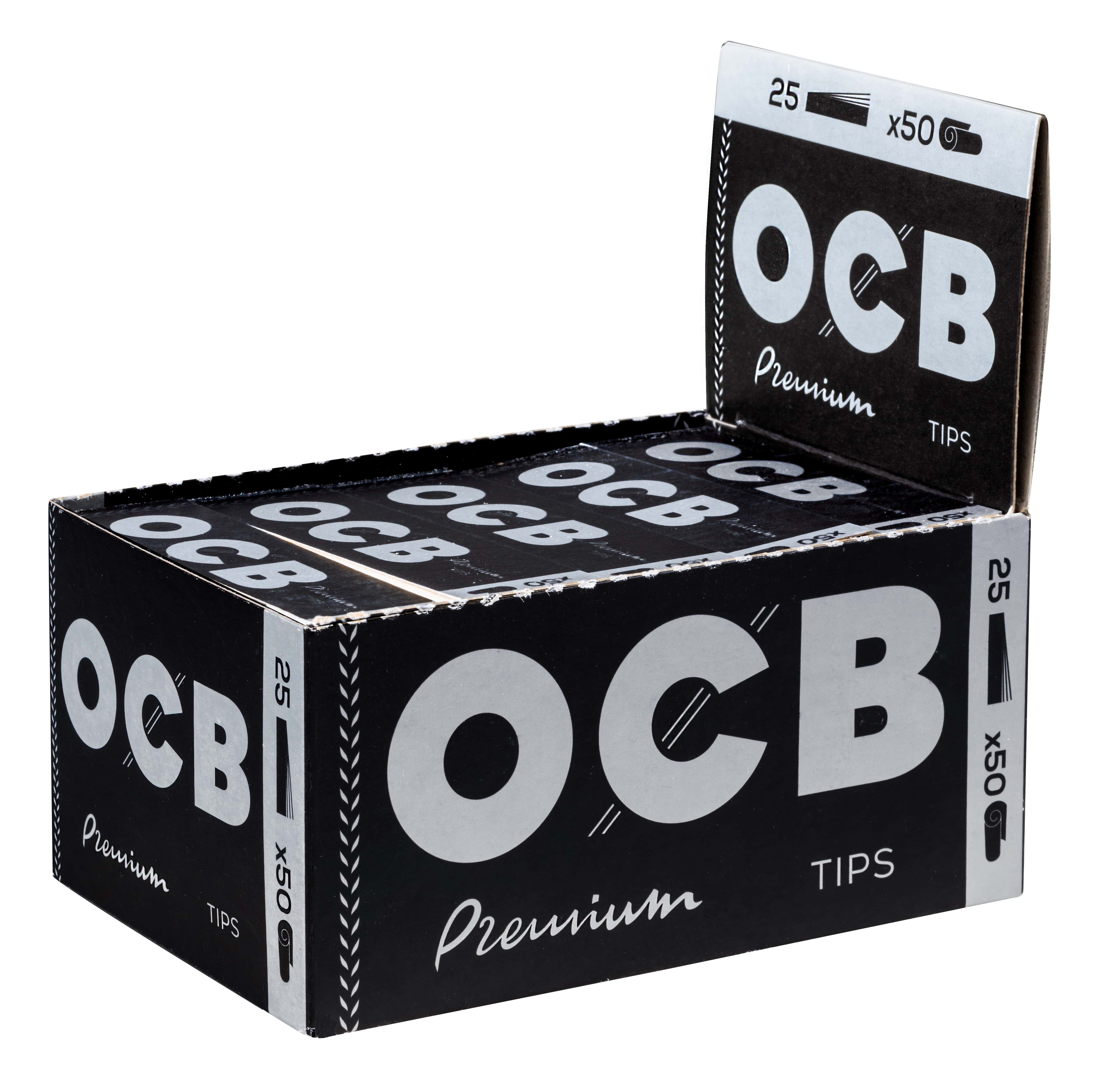 OCB - Tips - Schwarz 25 Hefte je 50 Blatt