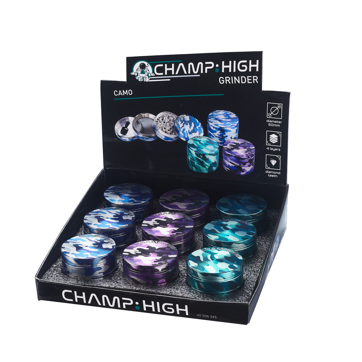 Champ - High Grinder - Camo 50mm