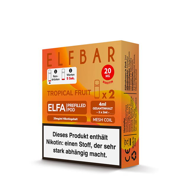 Elfbar - Elfa Prefilled Pod 2x2ml - Tropical Fruit