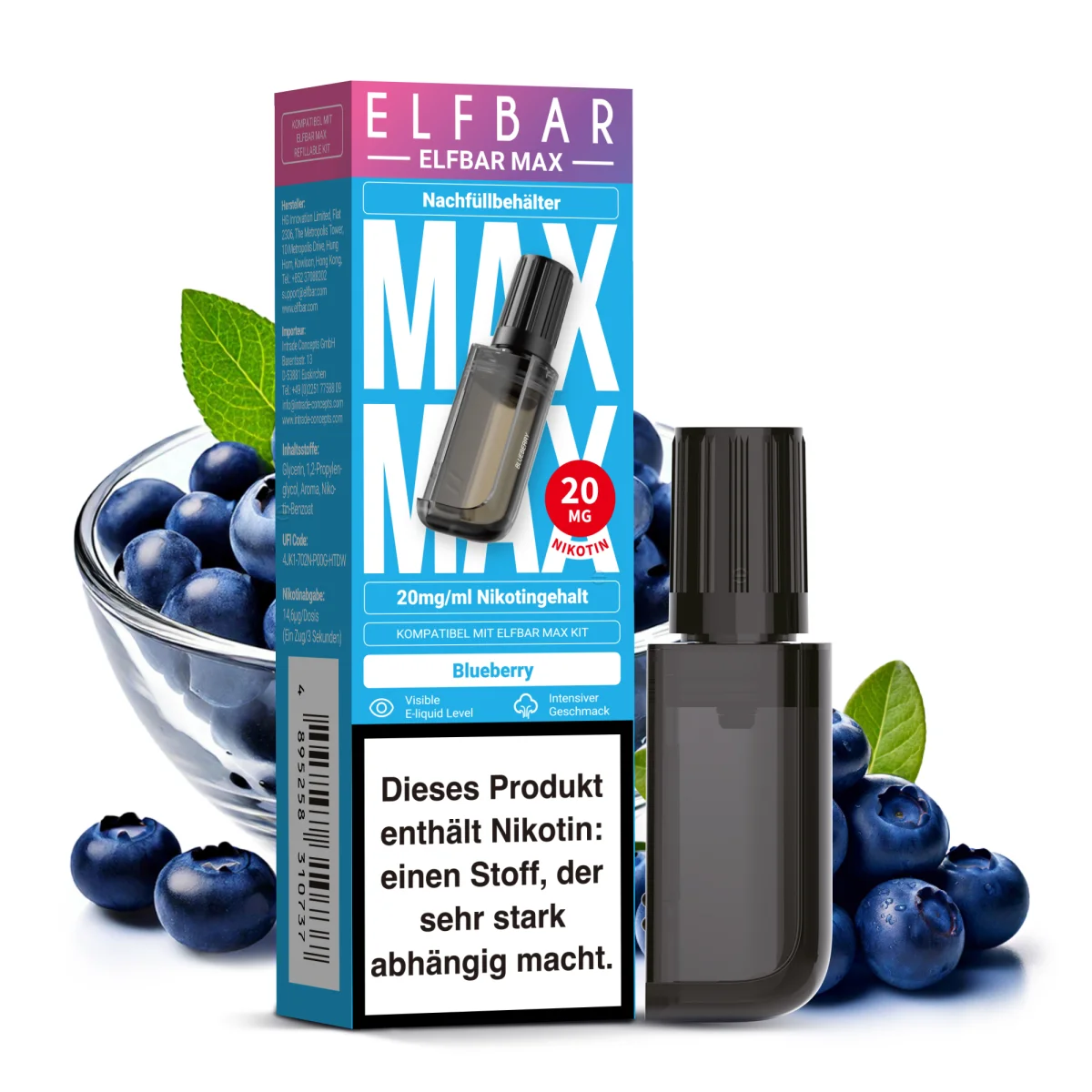 Elfbar Max - 10ml Pod - Blueberry