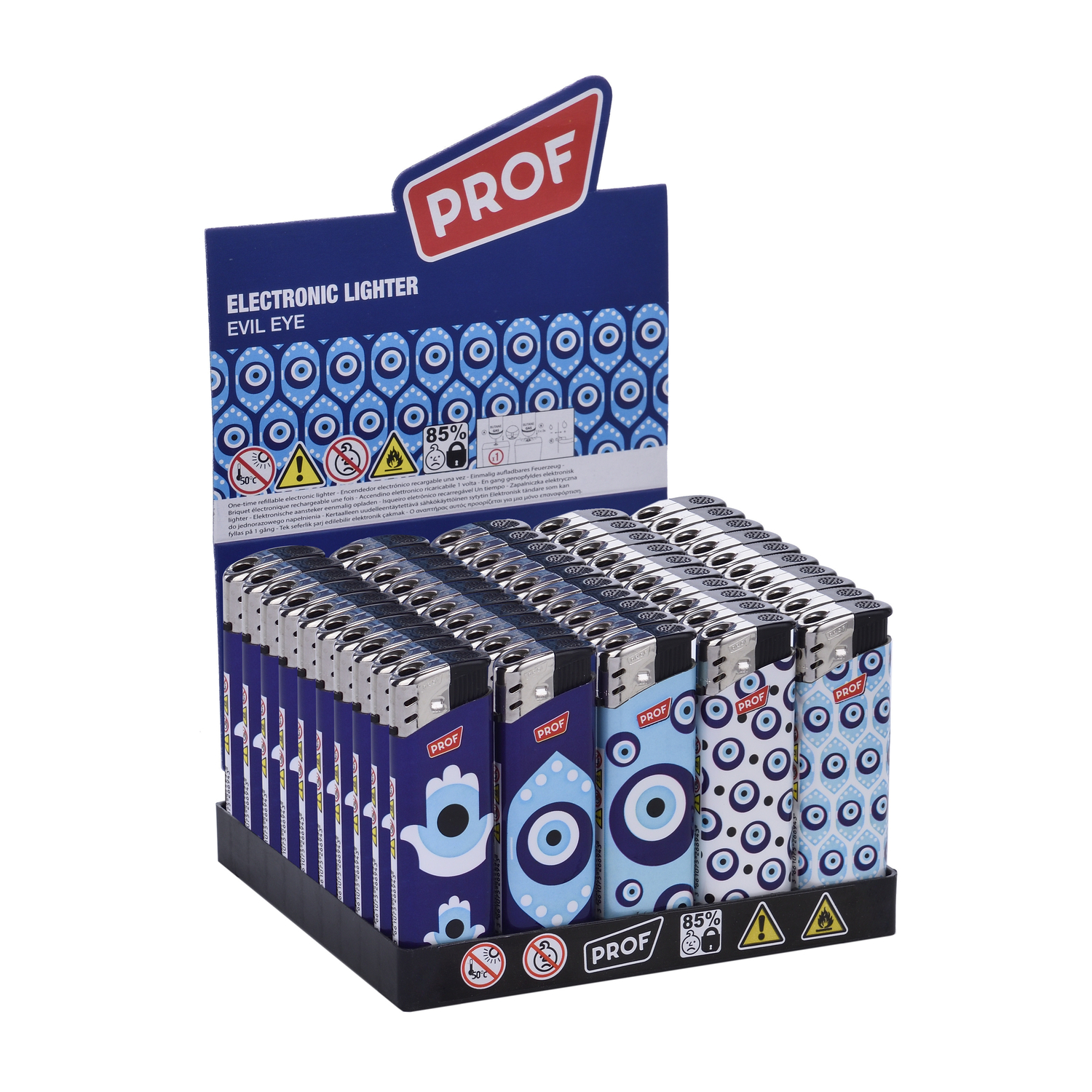 Prof - Feuerzeuge - Evil Eye Refillable Electronik 50er