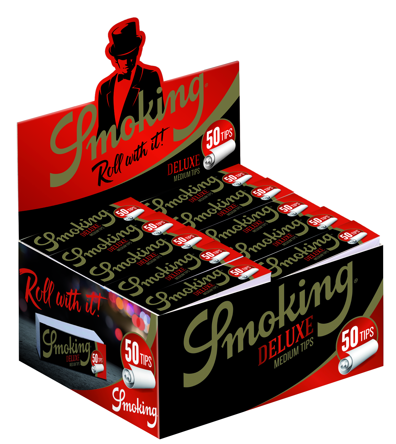 Smoking - Medium Filter Tips - Deluxe 50 Hefte