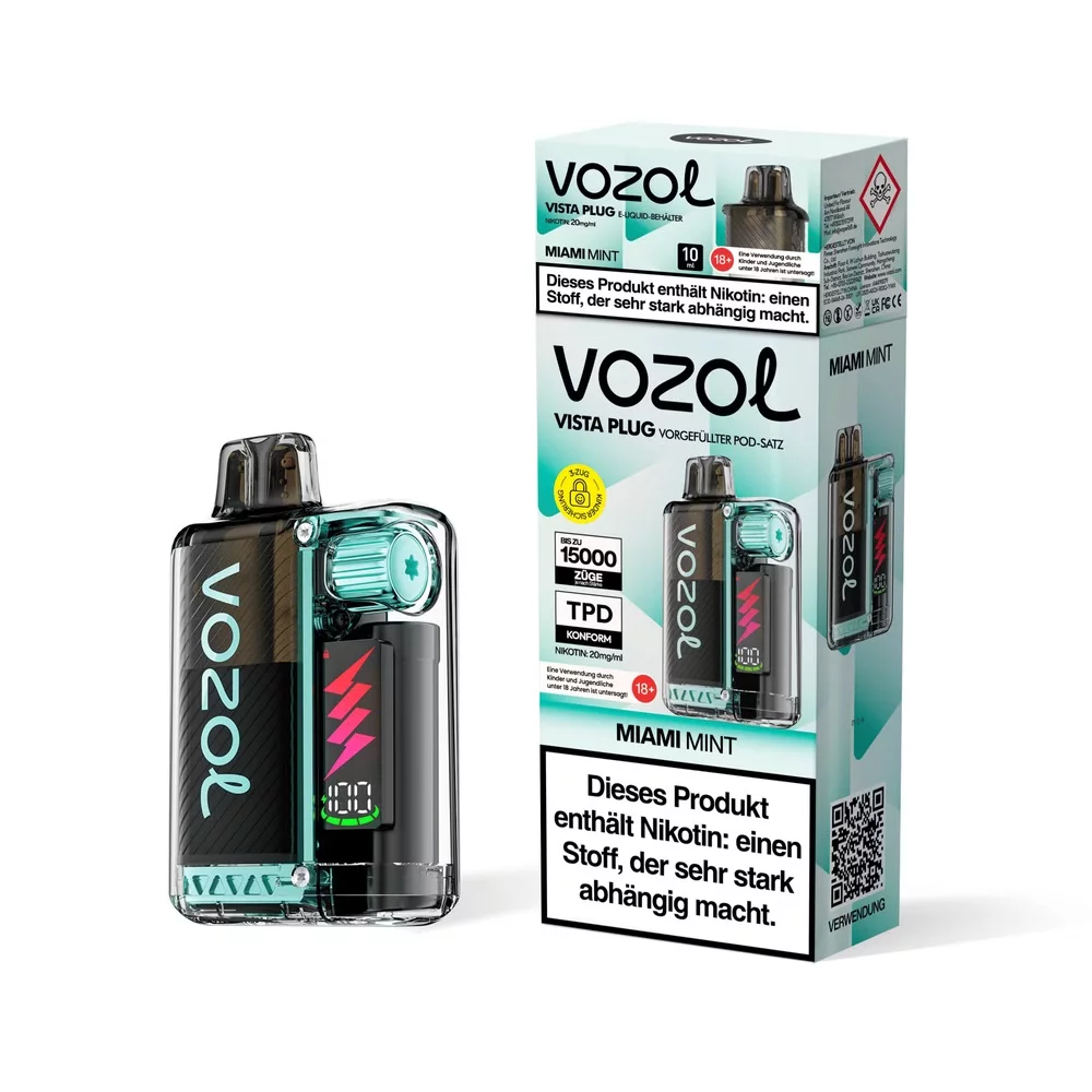 Vozol Vista Plug - E-Shisha - 15K Züge - Miami Mint