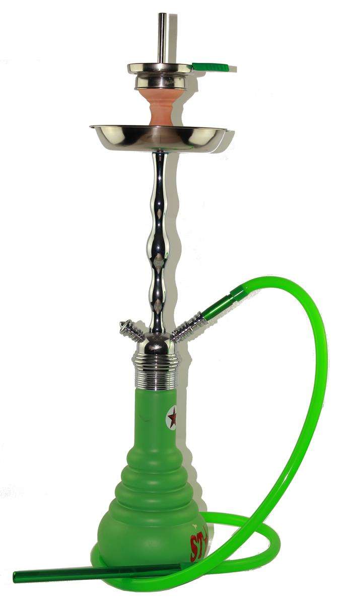 4 Star Shisha Silber/Grün
