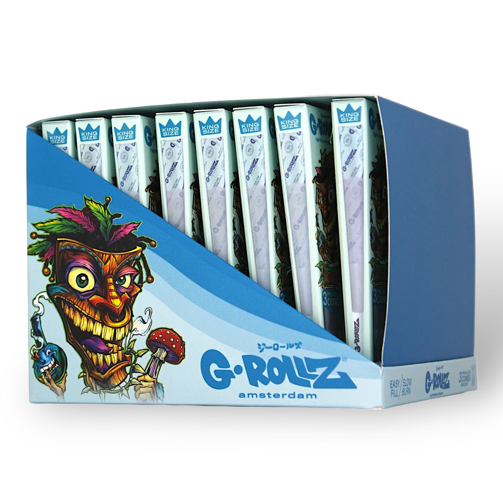 G-Rollz - Collector Tiki Blue - 3 KS Cones -  GR1155KA-DIS