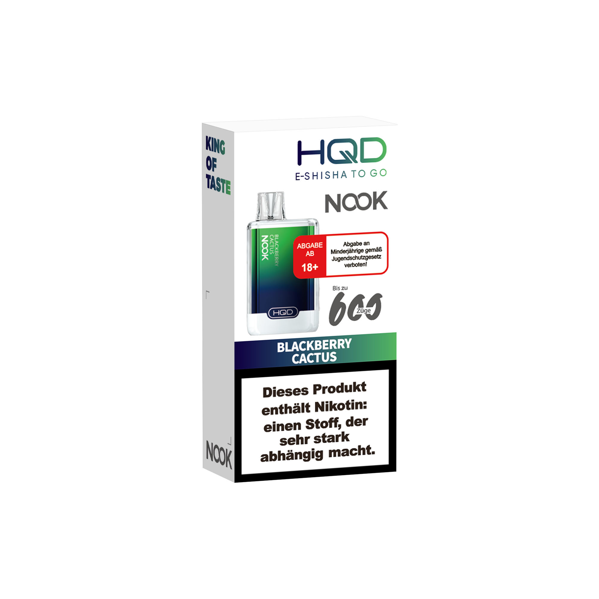 Hqd Nook - E-Shisha 600 Züge - Blackberry Cactus