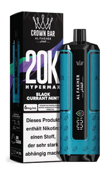 Al-Fakher - Hypermax - 20K Züge - Black Currant Mint