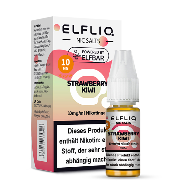 Elfbar Elfliq 10ml - Strawberry Kiwi 10mg