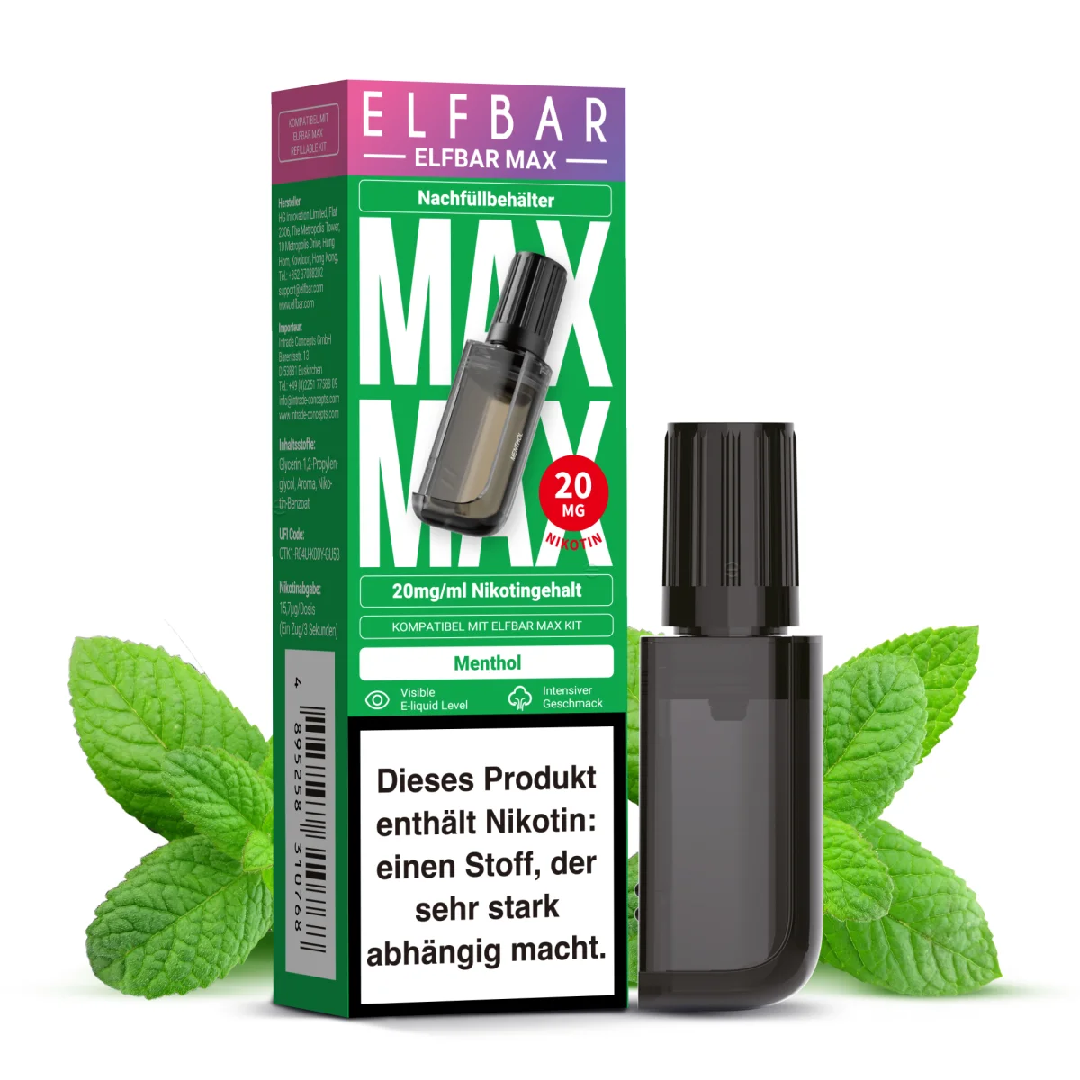 Elfbar Max - 10ml Pod - Menthol