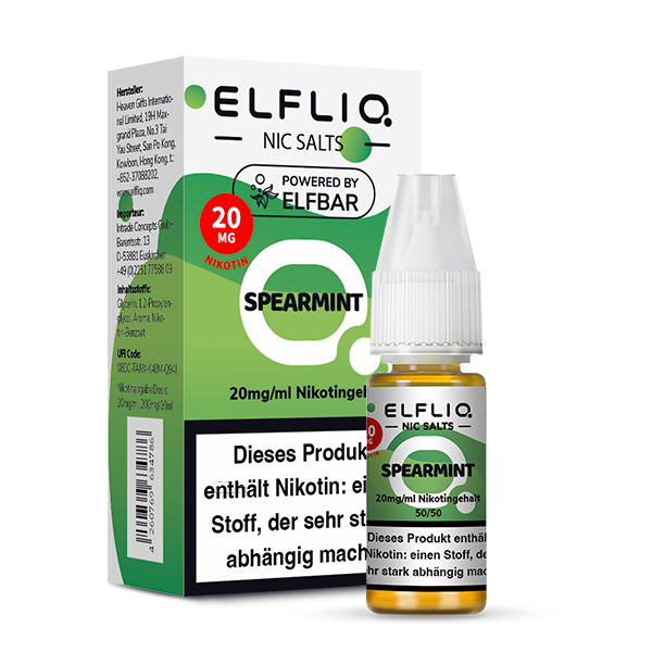 Elfbar Elfliq 10ml - Spearmint 20mg