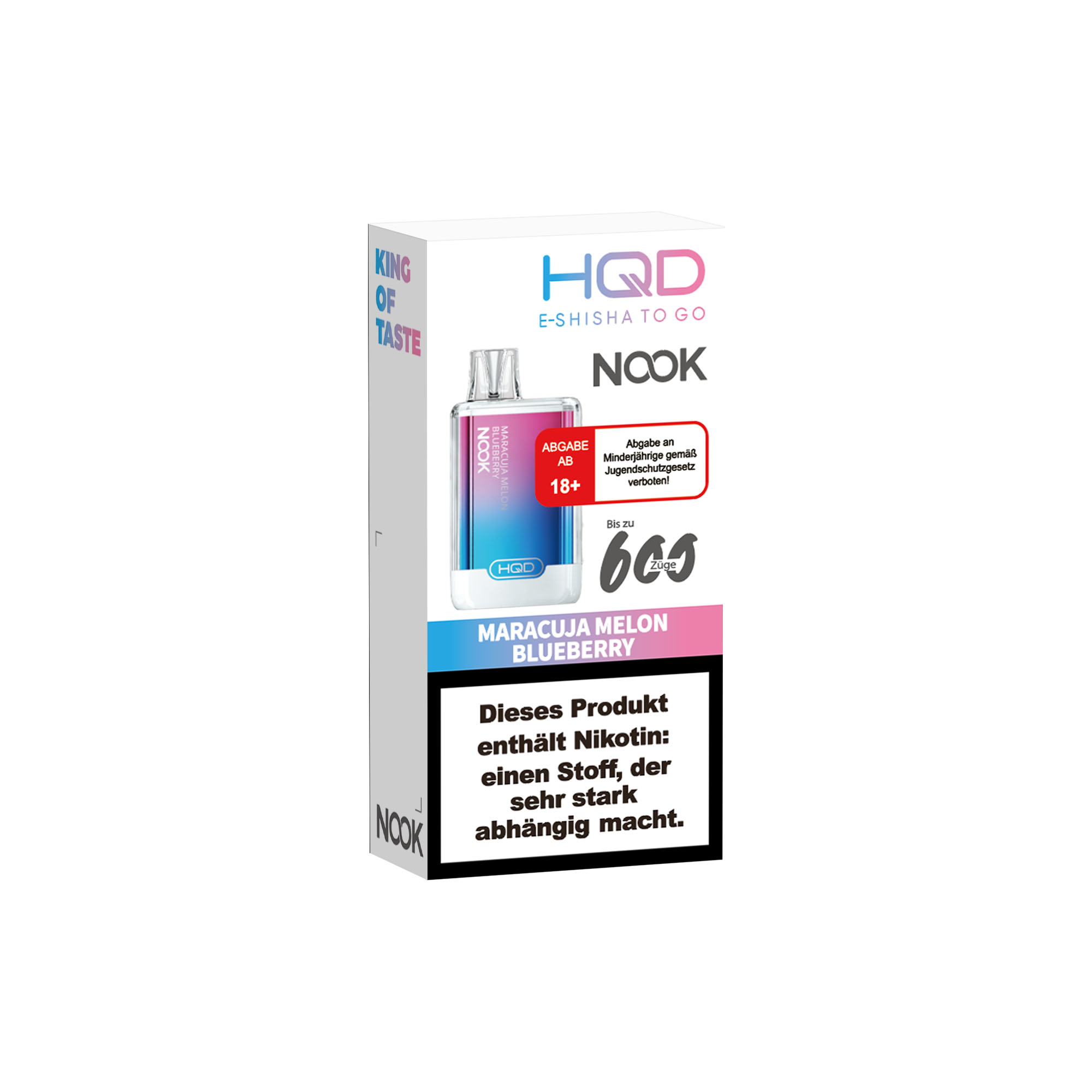 Hqd Nook - E-Shisha 600 Züge - Maracuja Melon Blueberry
