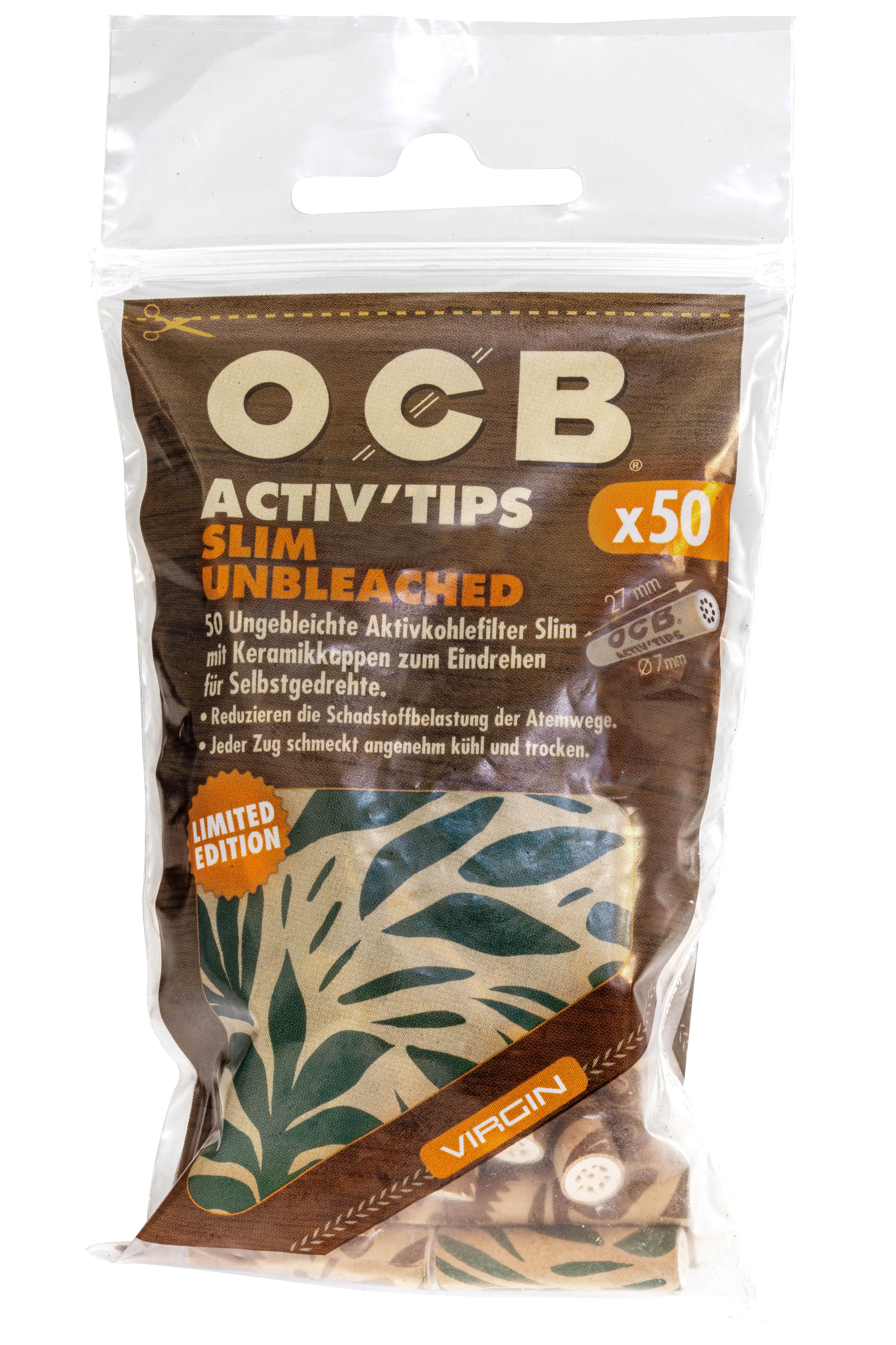 OCB - Activ Tips Slim - Braun - 7mm