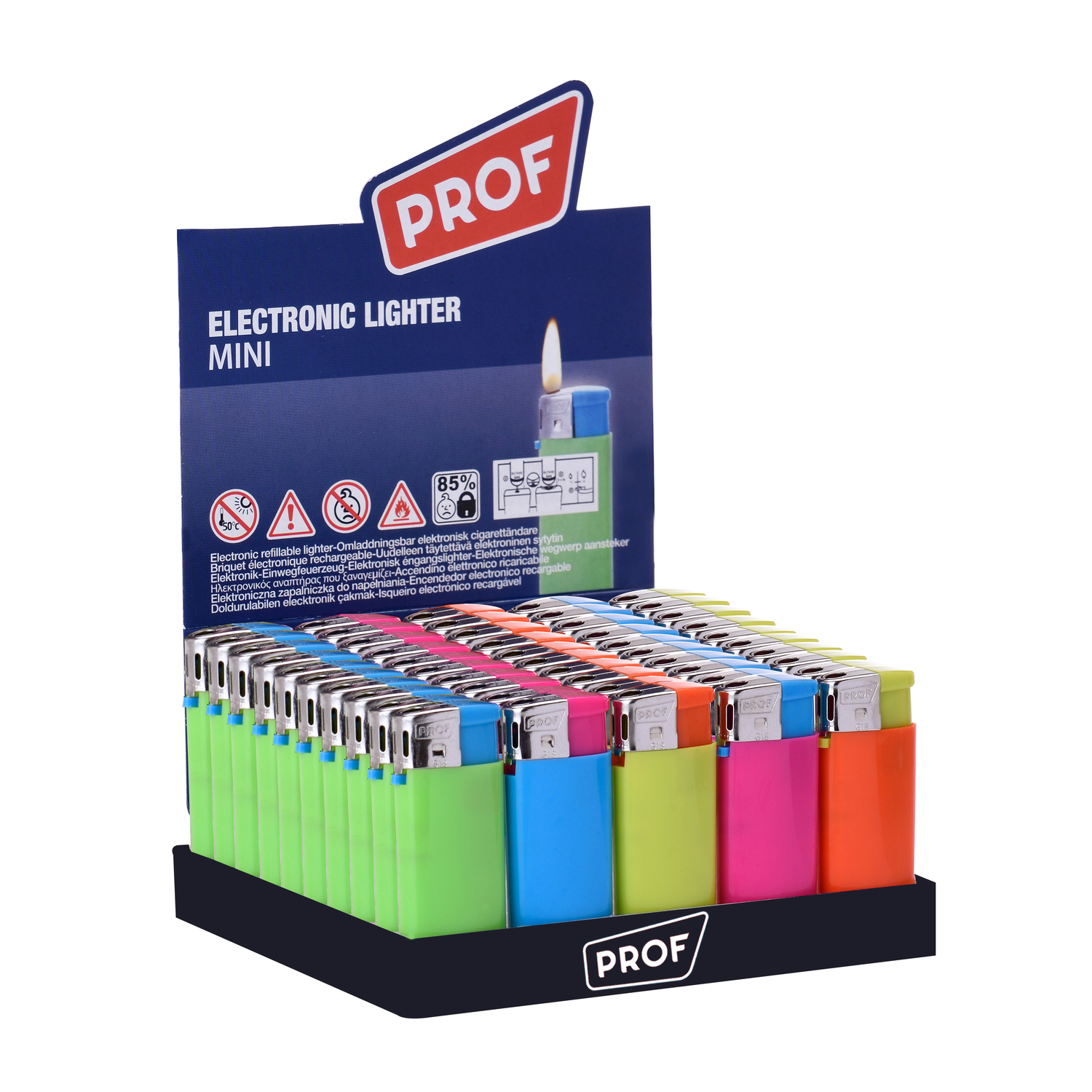 Prof - Feuerzeuge - Mini Smooth Color 50er