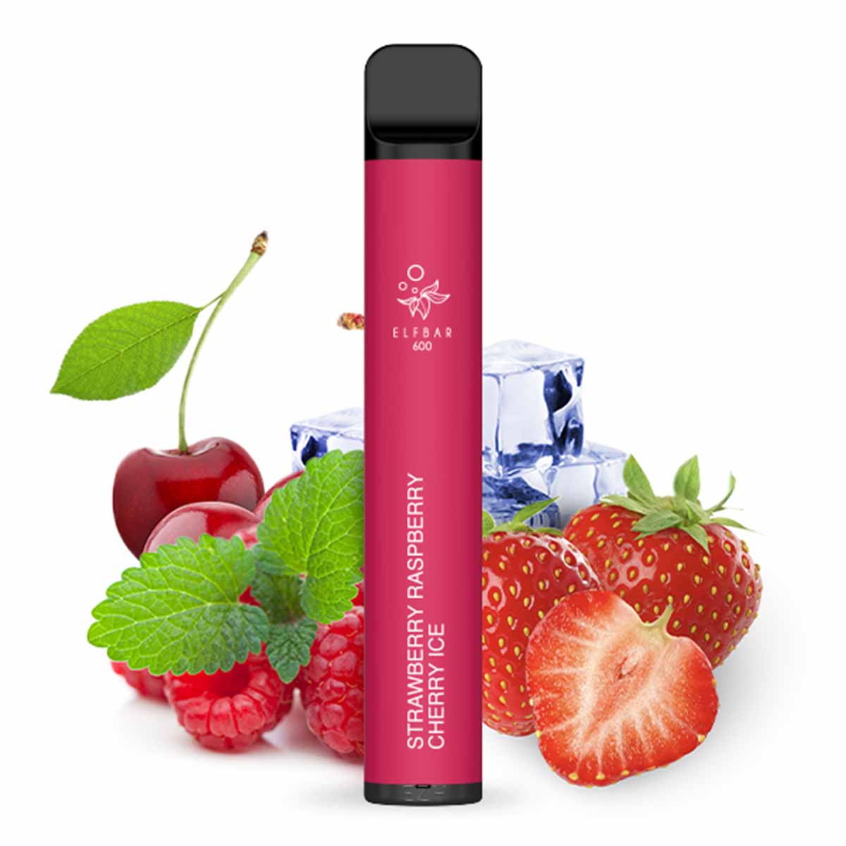 Elfbar E-Shisha - 600 Züge - Kindersicherung - Strawberry Raspberry Cherry Ice