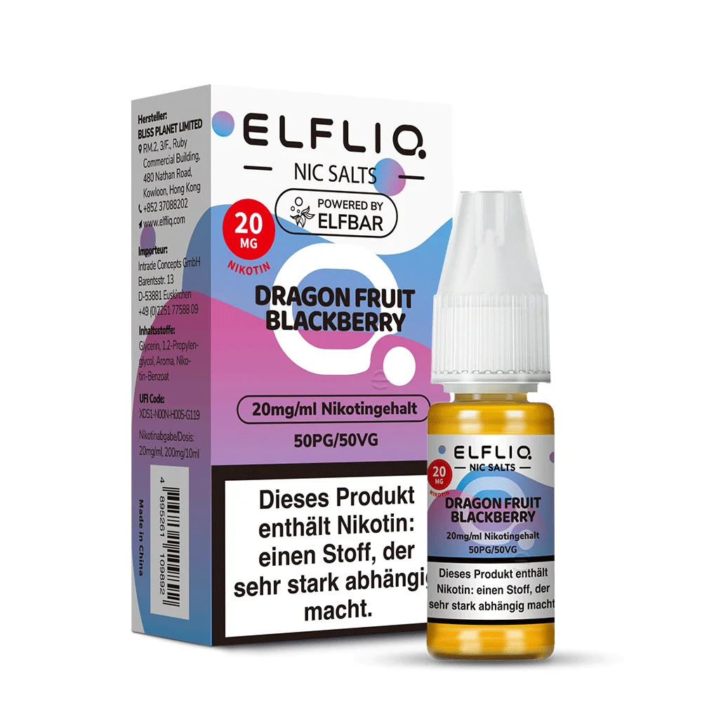 Elfbar Elfliq 10ml - Dragon Fruit Blackberry 20mg