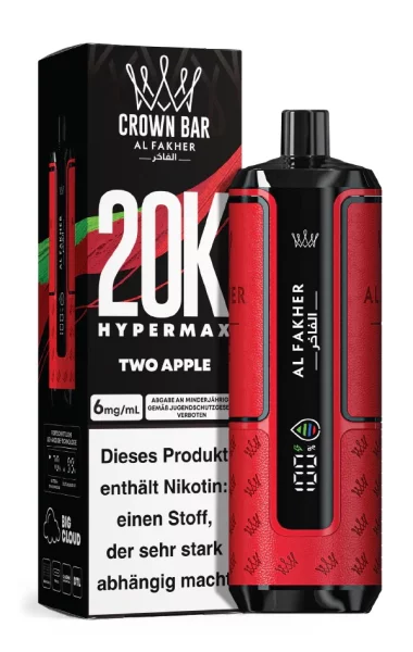 Al-Fakher - Hypermax - 20K Züge - Two Apple