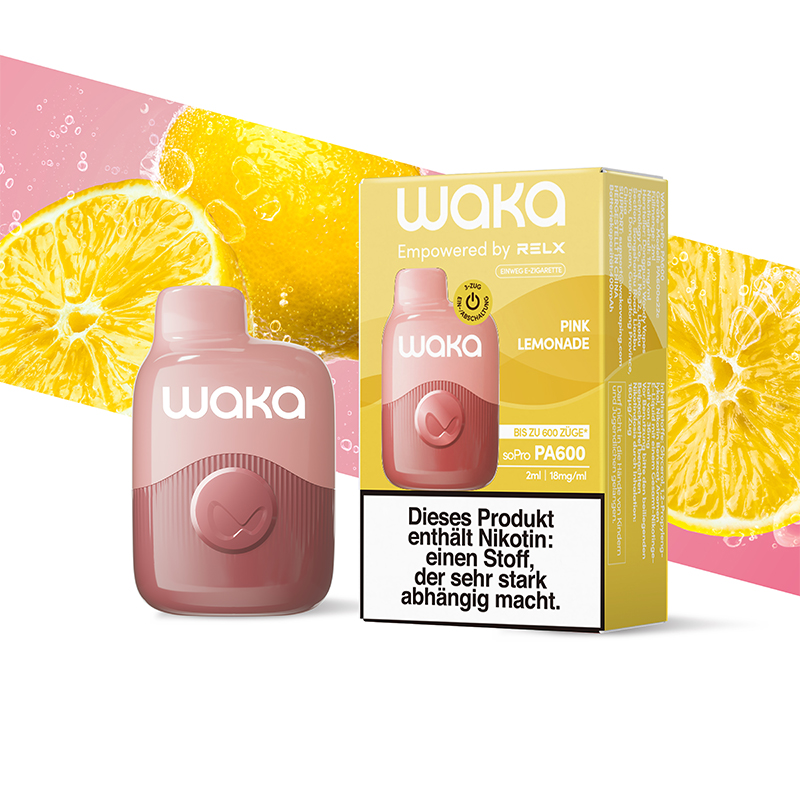 Waka - soPro PA600 - E-Shisha - 600 Züge - Pink Lemonade