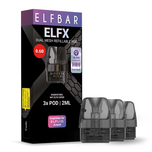Elfbar - ELFX Pods 3er Set - Refillable Pod 0.6 Ohm