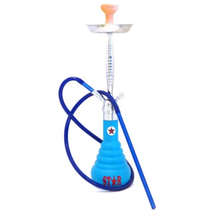 4 Star Shisha 610D Silber/Blau